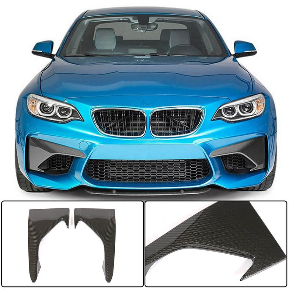 BMW 2 Series F87 M2 2016-2019 Front Bumper Vents Dry Carbon Fiber-Ahacarbon