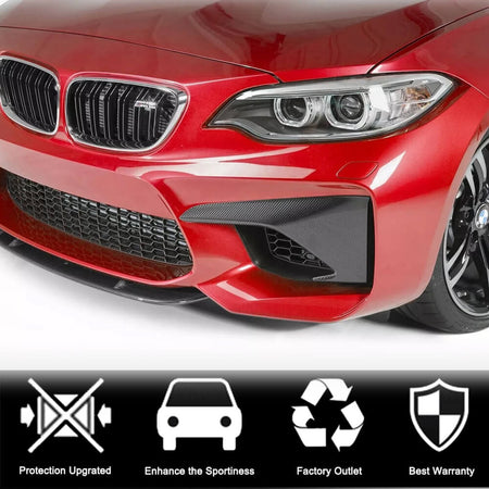 BMW 2 Series F87 M2 2016-2019 Front Bumper Vents Dry Carbon Fiber-Ahacarbon