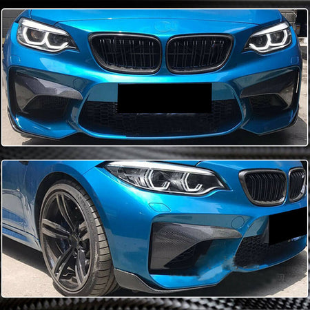 BMW 2 Series F87 M2 2016-2019 Front Bumper Vents Dry Carbon Fiber-Ahacarbon