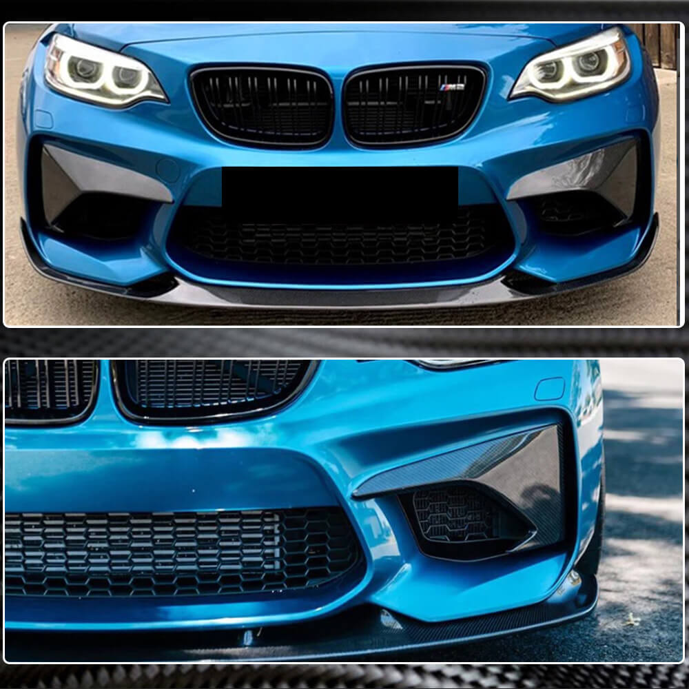 BMW 2 Series F87 M2 2016-2019 Front Bumper Vents Dry Carbon Fiber-Ahacarbon