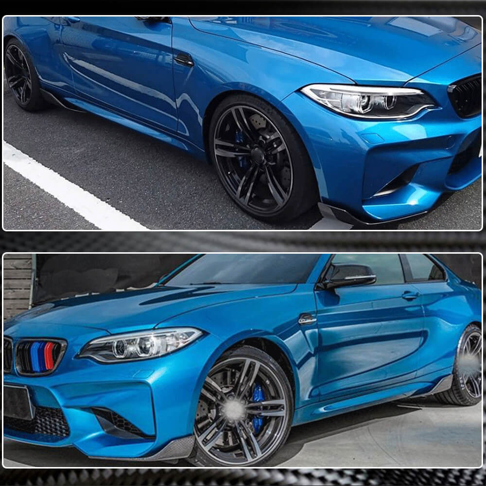 BMW 2 Series F87 M2 M2C 2016-2020 Front Bumper Splitters Carbon Fiber-Ahacarbon