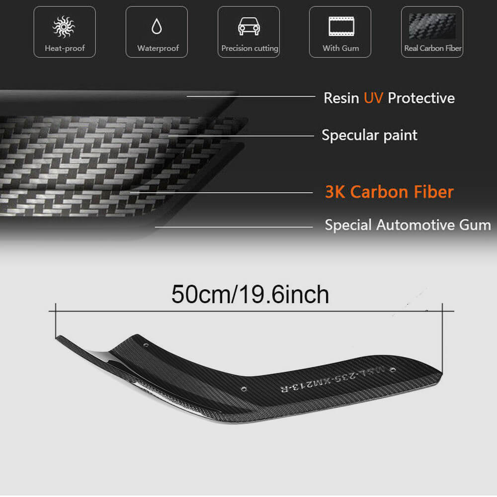 BMW 2 Series F87 M2 M2C 2016-2020 Front Bumper Splitters Carbon Fiber-Ahacarbon
