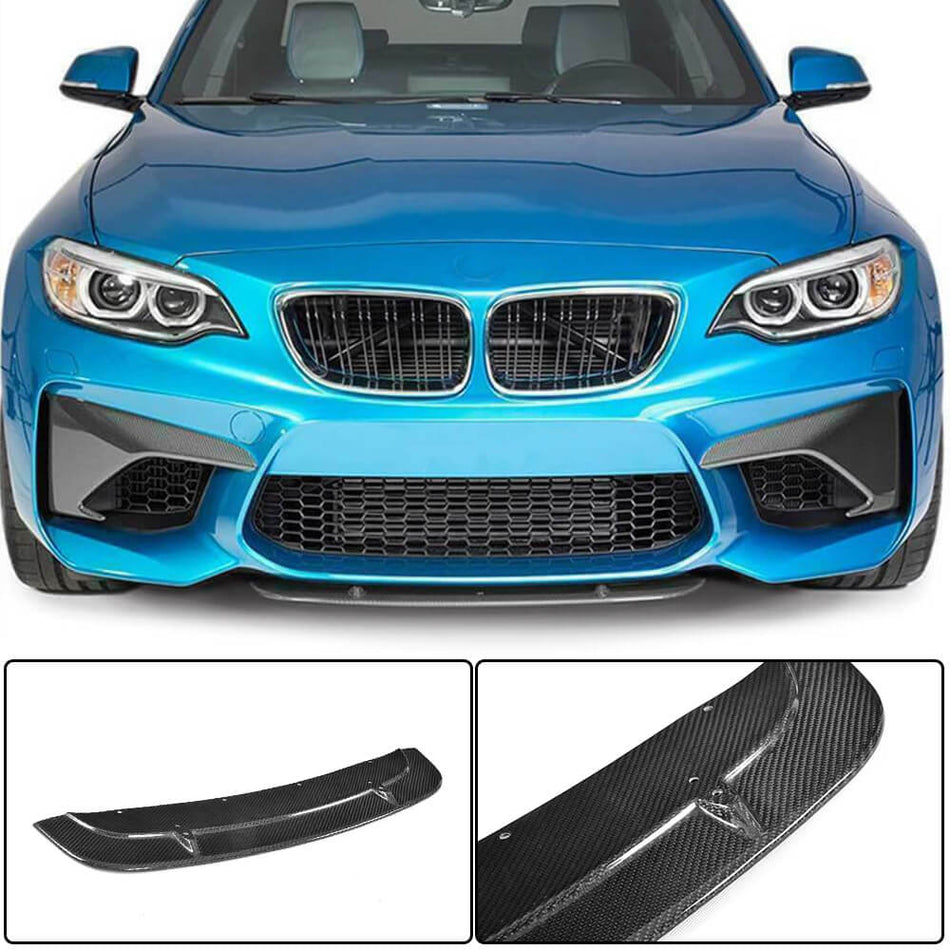 BMW 2 Series F87 M2 M2C 2016-2020 Front Bumper Lip Carbon Fiber-Ahacarbon