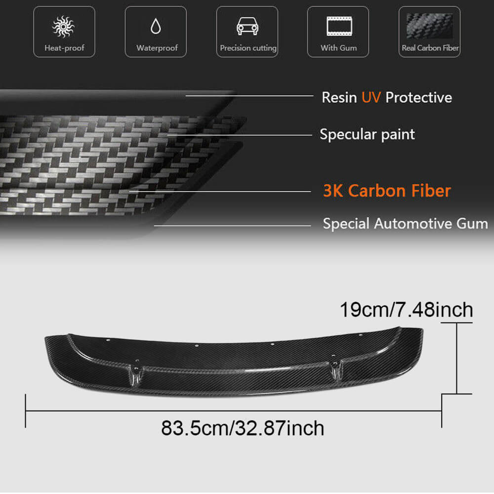 BMW 2 Series F87 M2 M2C 2016-2020 Front Bumper Lip Carbon Fiber-Ahacarbon