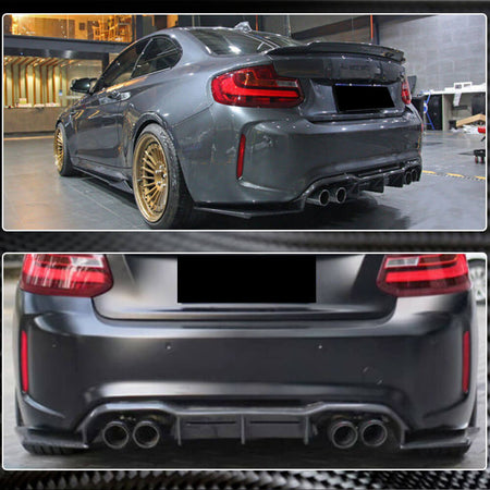 BMW 2 Series F87 M2 M2C 2016-2020 Rear Bumper Diffuser Carbon Fiber-Ahacarbon