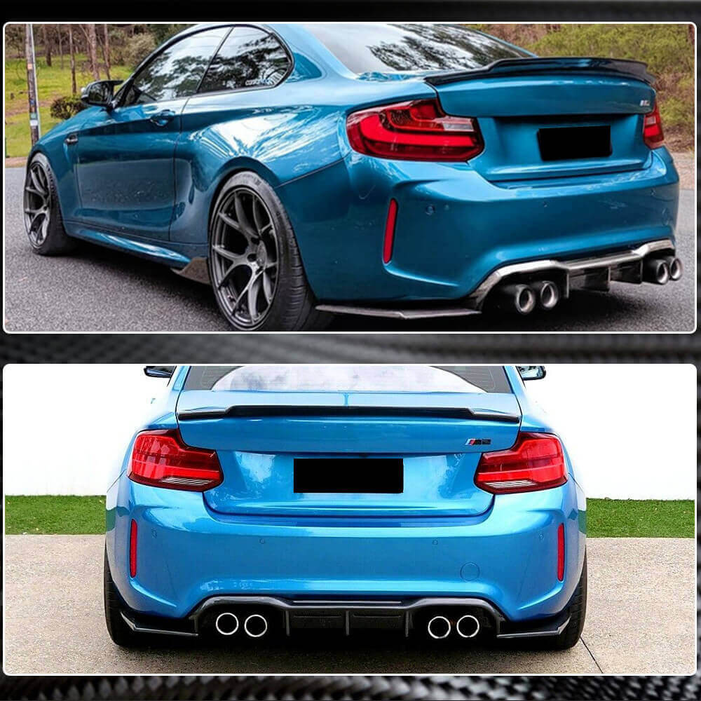 BMW 2 Series F87 M2 M2C 2016-2020 Rear Bumper Diffuser Carbon Fiber-Ahacarbon
