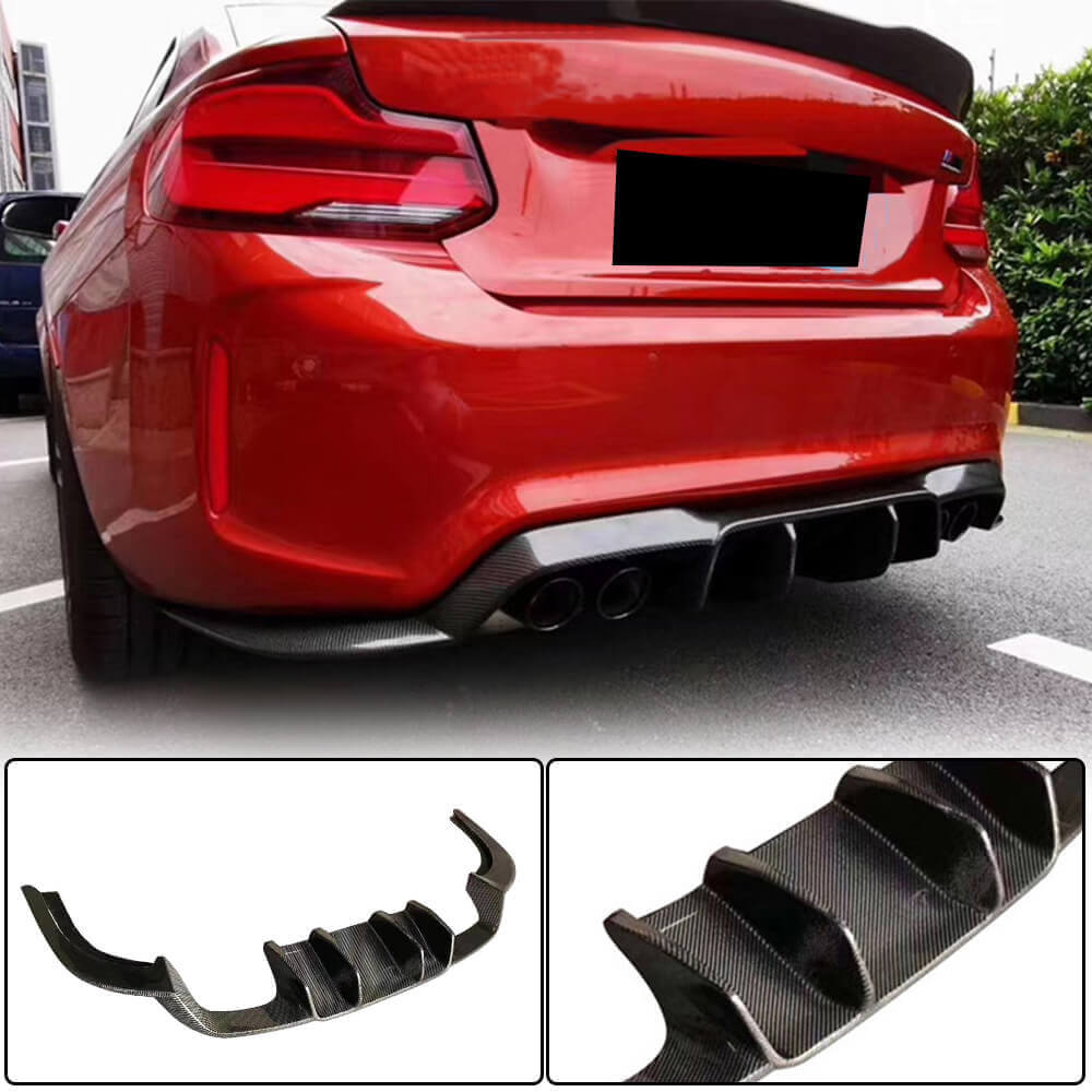 BMW 2 Series F87 M2 M2C 2016-2020 Rear Bumper Diffuser Carbon Fiber-Ahacarbon