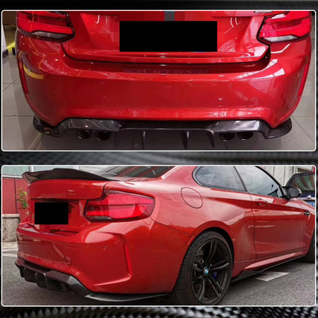 BMW 2 Series F87 M2 M2C 2016-2020 Rear Bumper Diffuser Carbon Fiber-Ahacarbon