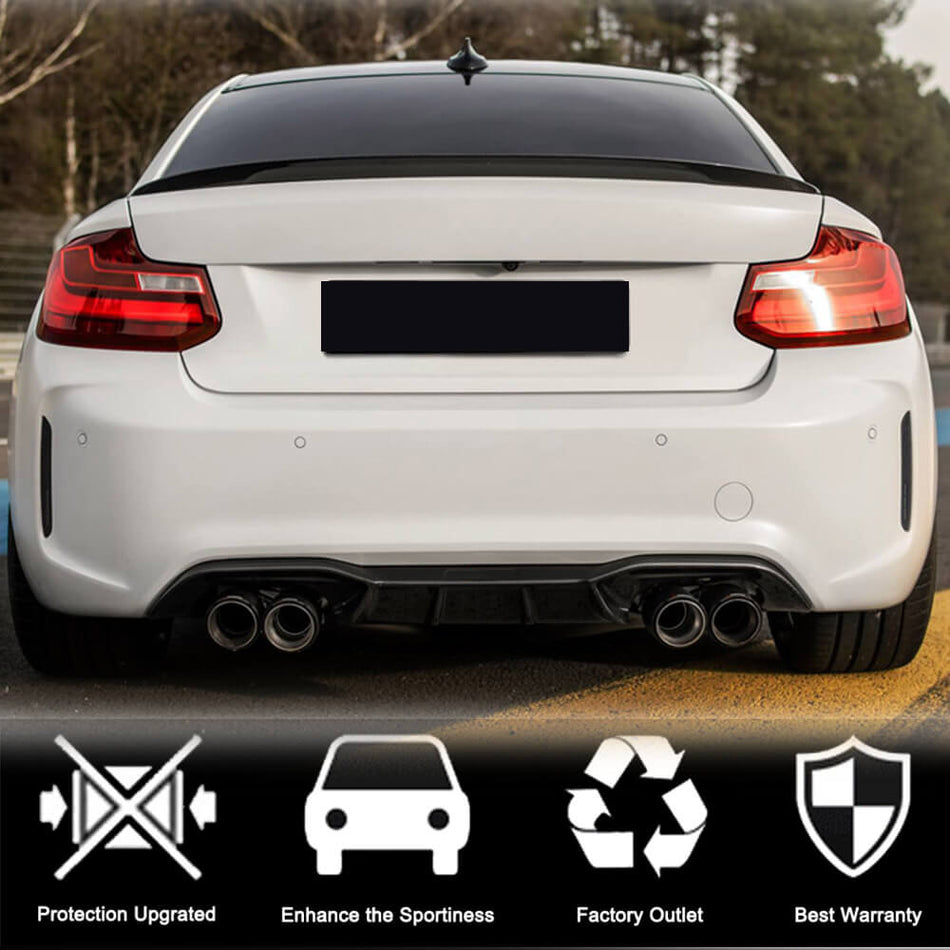 BMW 2 Series F87 M2 M2C 2016-2020 Rear Bumper Diffuser Carbon Fiber-Ahacarbon