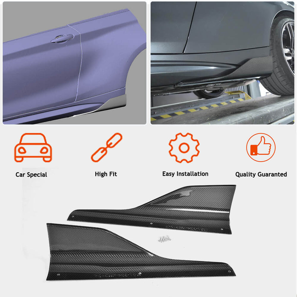 BMW 2 Series F87 M2 M2C 2016-2020 Side Skirts Carbon Fiber-Ahacarbon