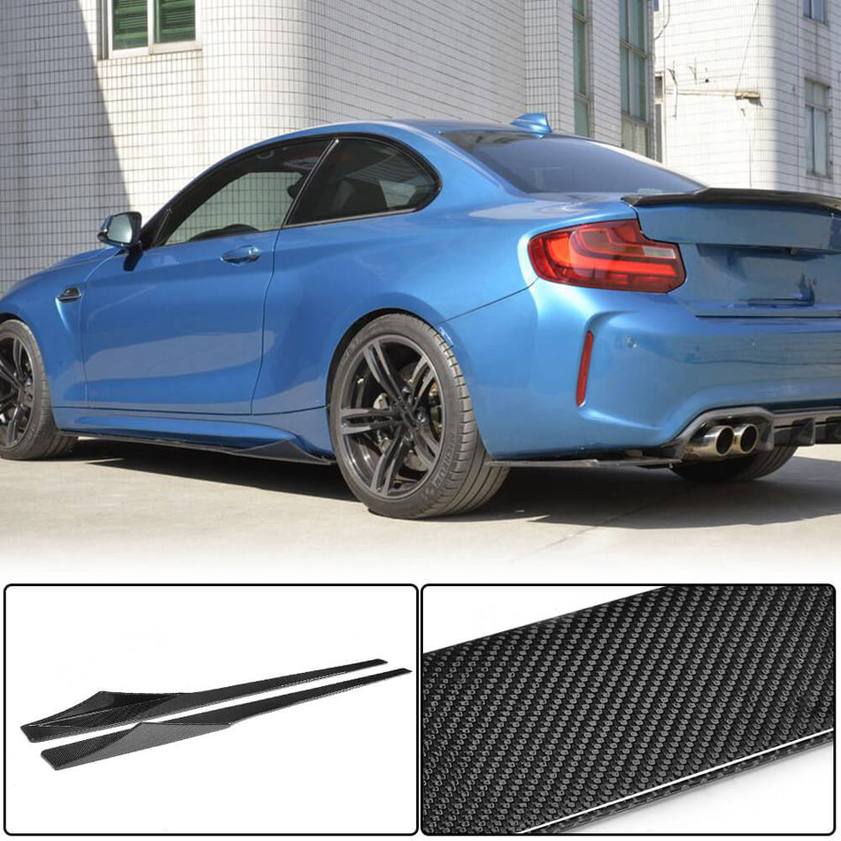 BMW 2 Series F87 M2 M2C Coupe 2016-2020 Side Skirts Carbon Fiber-Ahacarbon