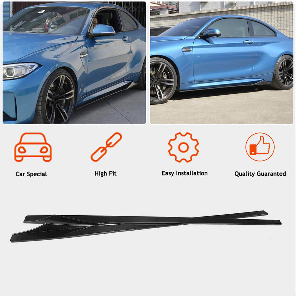 BMW 2 Series F87 M2 M2C Coupe 2016-2020 Side Skirts Carbon Fiber-Ahacarbon