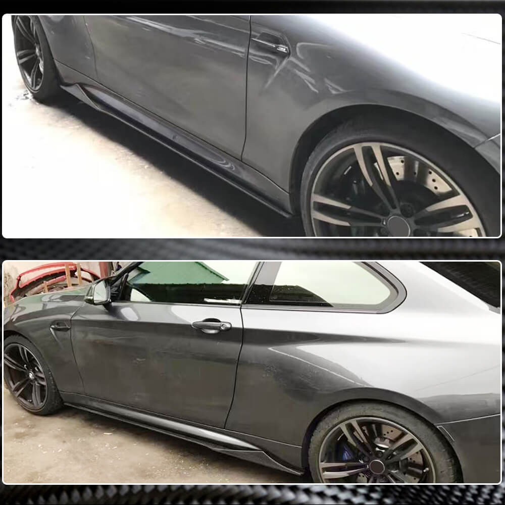 BMW 2 Series F87 M2 M2C Coupe 2016-2020 Side Skirts Carbon Fiber-Ahacarbon