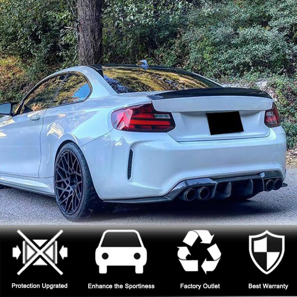 BMW 2 Series F87 M2 M2C 2016-2020 Rear Bumper Diffuser Carbon Fiber-Ahacarbon