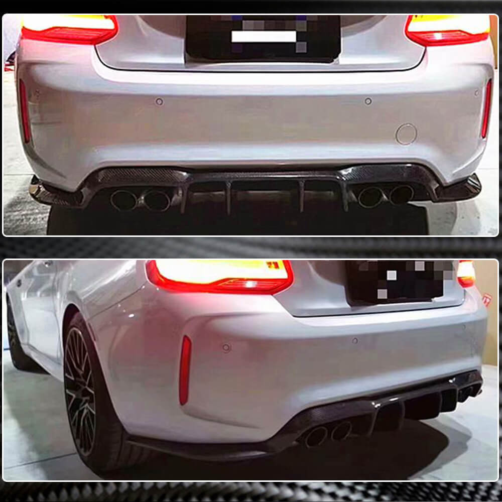 BMW 2 Series F87 M2 M2C 2016-2020 Rear Bumper Diffuser Carbon Fiber-Ahacarbon