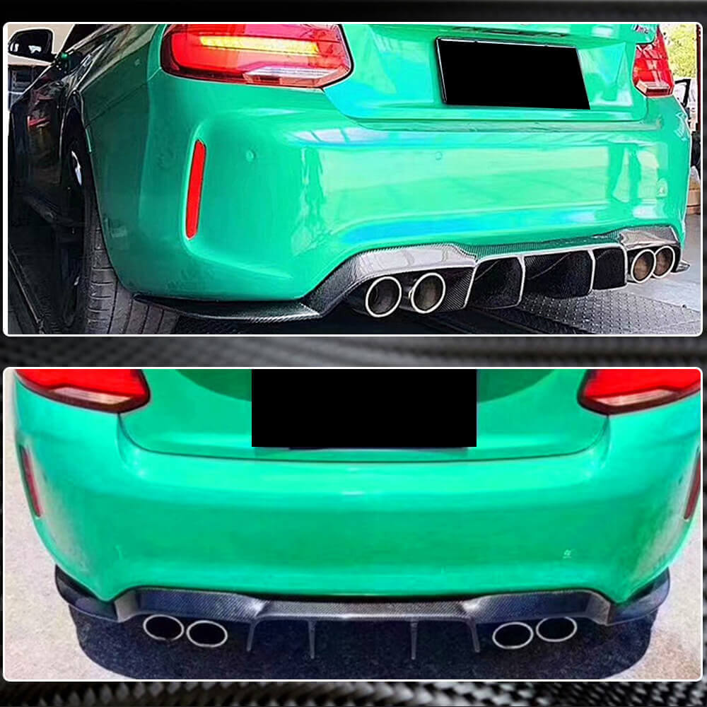 BMW 2 Series F87 M2 M2C 2016-2020 Rear Bumper Diffuser Carbon Fiber-Ahacarbon