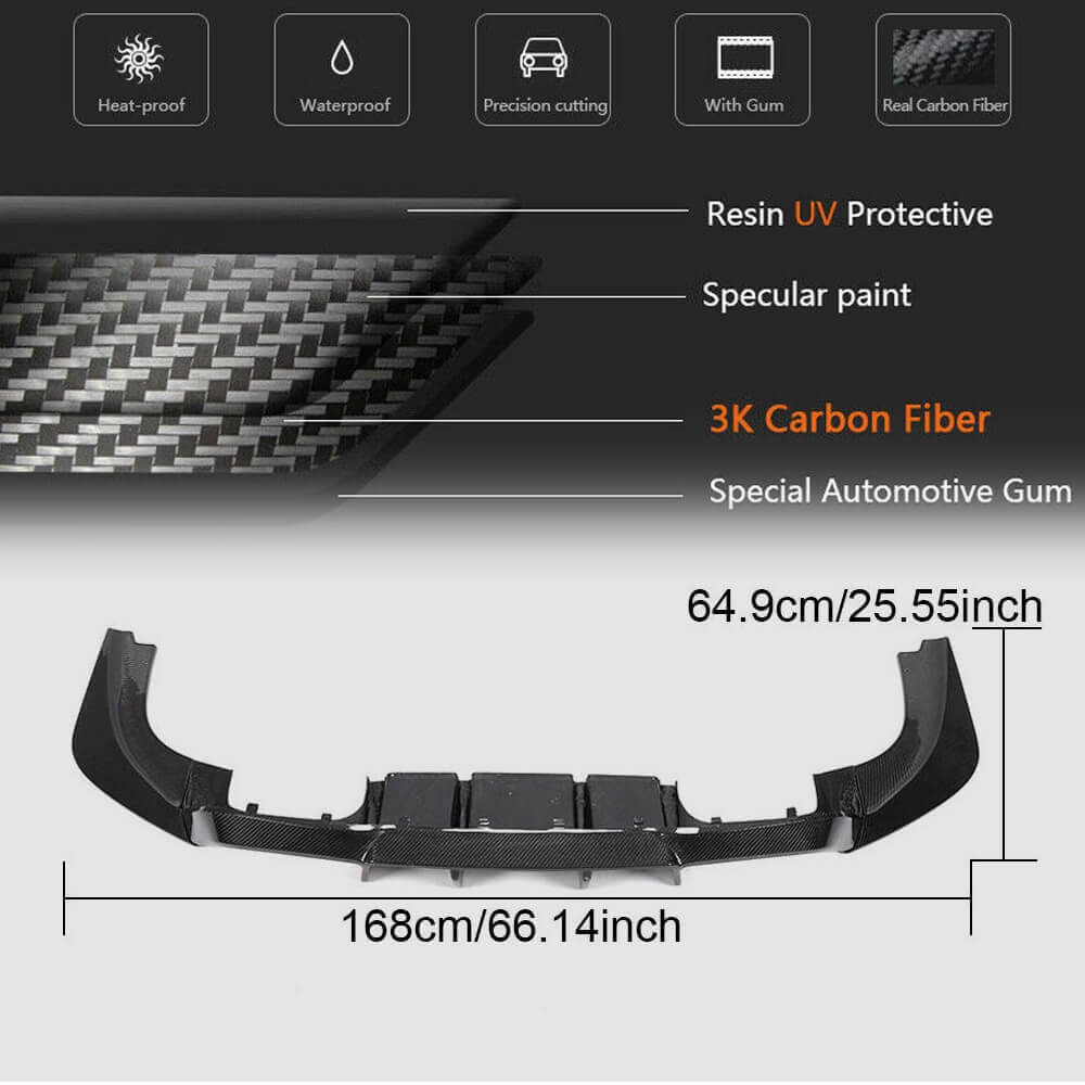 BMW 2 Series F87 M2 M2C 2016-2020 Rear Bumper Diffuser Carbon Fiber-Ahacarbon