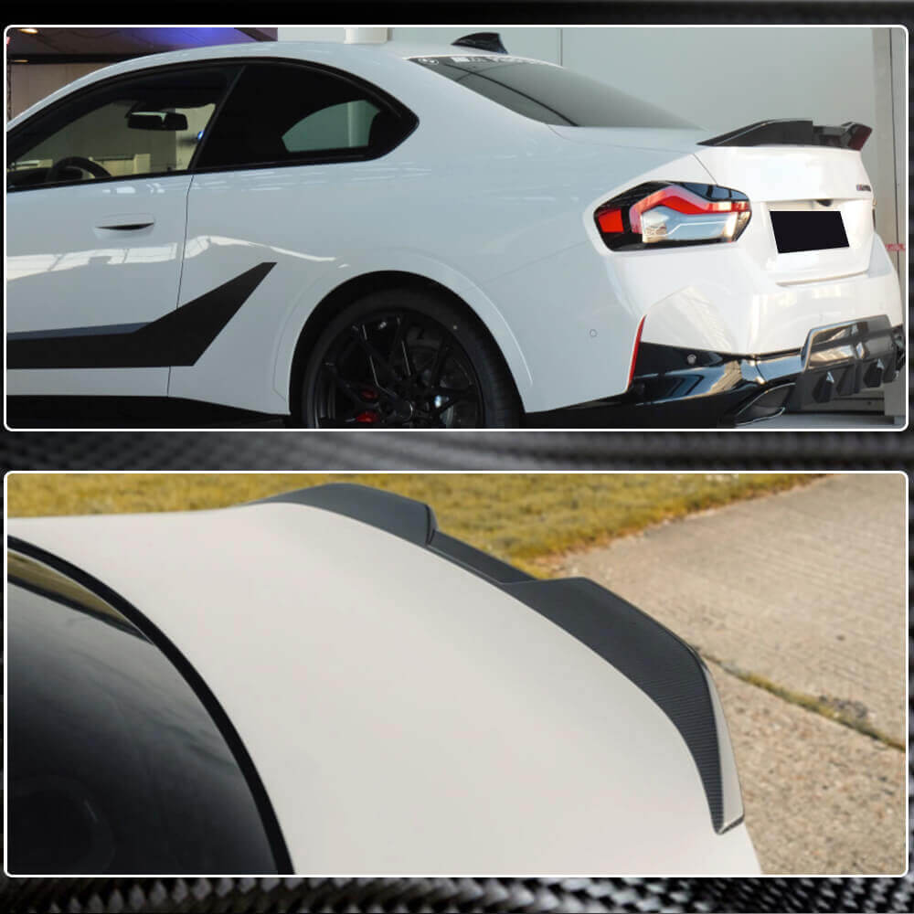 BMW 2 Series G42 G87 M2 Coupe 2022-2023 Rear Trunk Spoiler Carbon Fiber-Ahacarbon