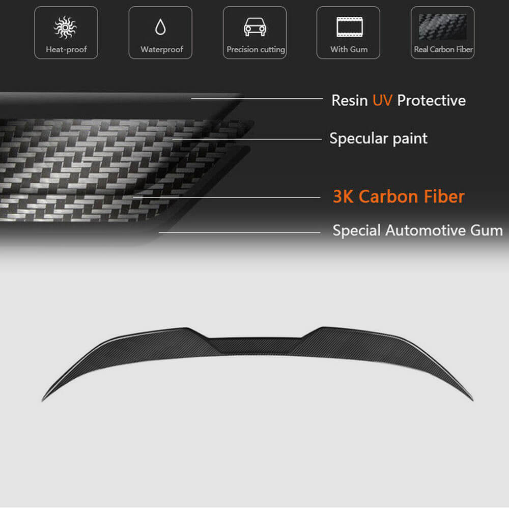 BMW 2 Series G42 G87 M2 Coupe 2022-2023 Rear Trunk Spoiler Carbon Fiber-Ahacarbon