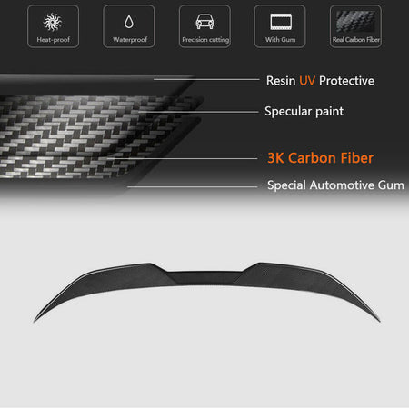 BMW 2 Series G42 G87 M2 Coupe 2022-2023 Rear Trunk Spoiler Carbon Fiber-Ahacarbon