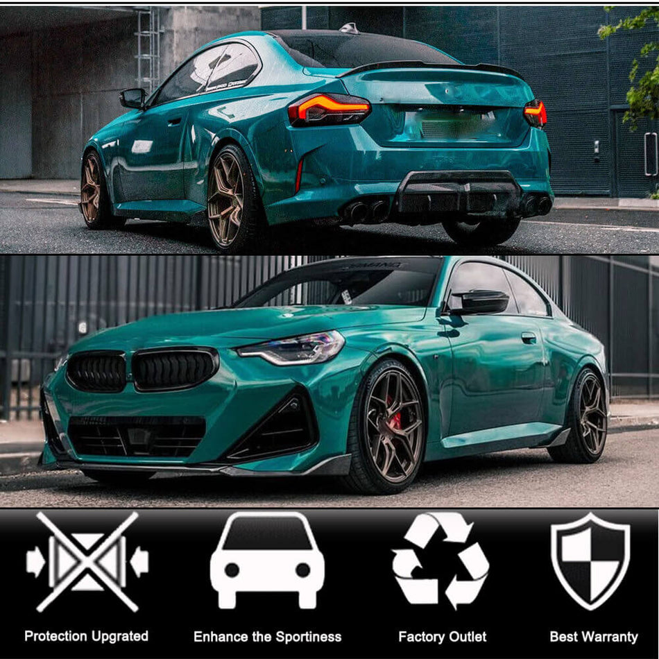 BMW 2 Series G42 220i 230i M Sport M240i 2022+ Side Skirt Carbon Fiber-Ahacarbon