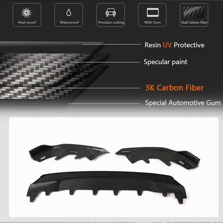 BMW 2 Series G42 220i 230i M Sport M240i xDrive Coupe 2022UP Front Bumper Lip Carbon Fiber-Ahacarbon