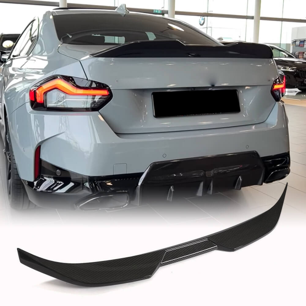 BMW 2 Series G42 G87 M2 Coupe 2022-2023 Rear Trunk Spoiler Carbon Fiber-Ahacarbon