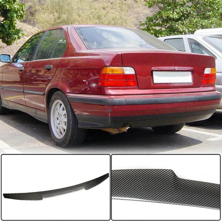 BMW 3 Series E36 1991-1998 Rear Trunk Spoiler Carbon Fiber-Ahacarbon