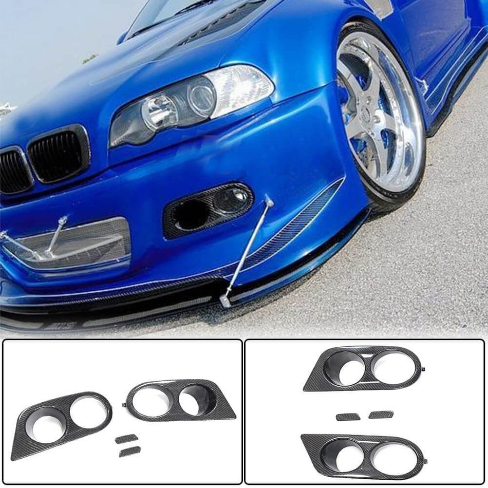 BMW 3 Series E46 M3 2000-2006 Fog Lamp Covers Carbon Fiber-Ahacarbon