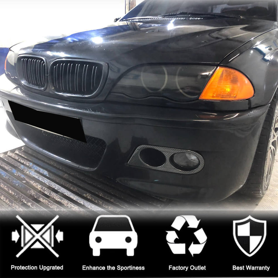 BMW 3 Series E46 M3 2000-2006 Fog Lamp Covers Carbon Fiber-Ahacarbon