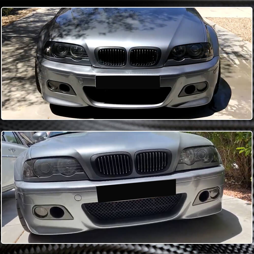 BMW 3 Series E46 M3 2000-2006 Fog Lamp Covers Carbon Fiber-Ahacarbon