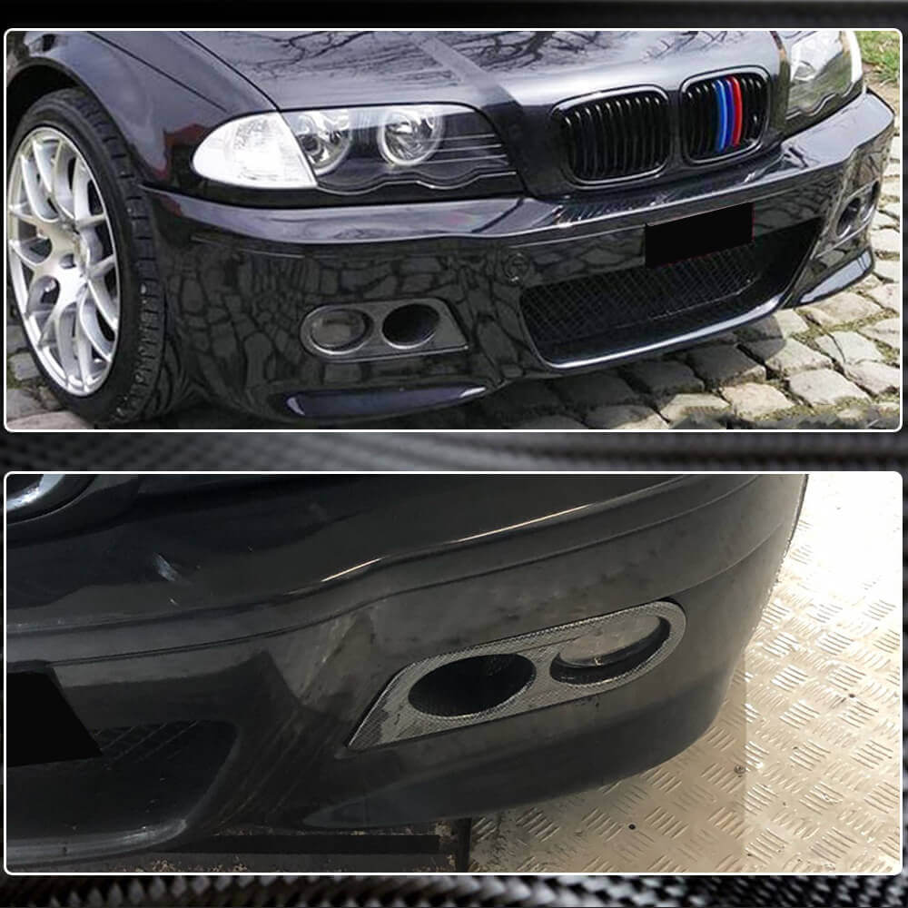 BMW 3 Series E46 M3 2000-2006 Fog Lamp Covers Carbon Fiber-Ahacarbon