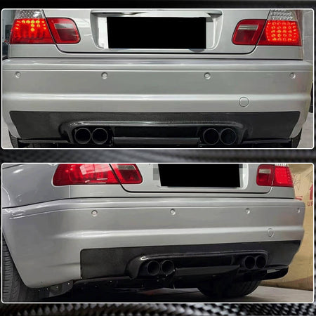 BMW 3 Series E46 M3 2000-2006 Rear Bumper Diffuser Carbon Fiber-Ahacarbon