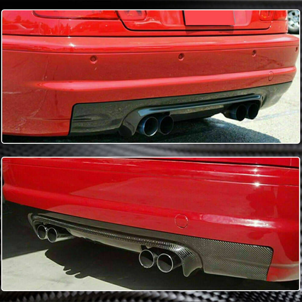 BMW 3 Series E46 M3 2000-2006 Rear Bumper Diffuser Carbon Fiber-Ahacarbon