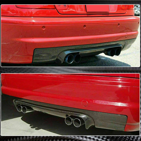 BMW 3 Series E46 M3 2000-2006 Rear Bumper Diffuser Carbon Fiber-Ahacarbon