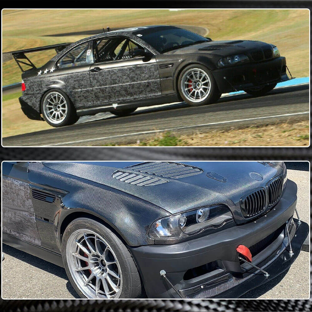 BMW 3 Series E46 M3 2-Door 2000-2006 Side Air Fender Vents Carbon Fiber-Ahacarbon