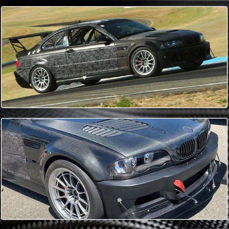 BMW 3 Series E46 M3 2-Door 2000-2006 Side Air Fender Vents Carbon Fiber-Ahacarbon
