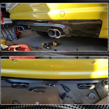 BMW 3 Series E46 M3 2000-2006 Rear Bumper Diffuser Half Carbon Fiber-Ahacarbon