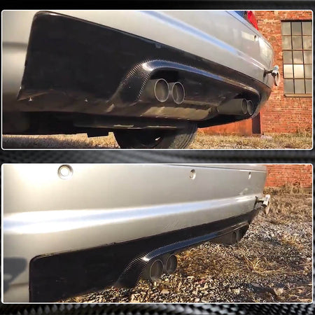 BMW 3 Series E46 M3 2000-2006 Rear Bumper Diffuser Half Carbon Fiber-Ahacarbon