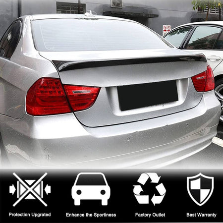BMW 3 Series E90 M3 2005-2012 Rear Trunk Spoiler Carbon Fiber-Ahacarbon