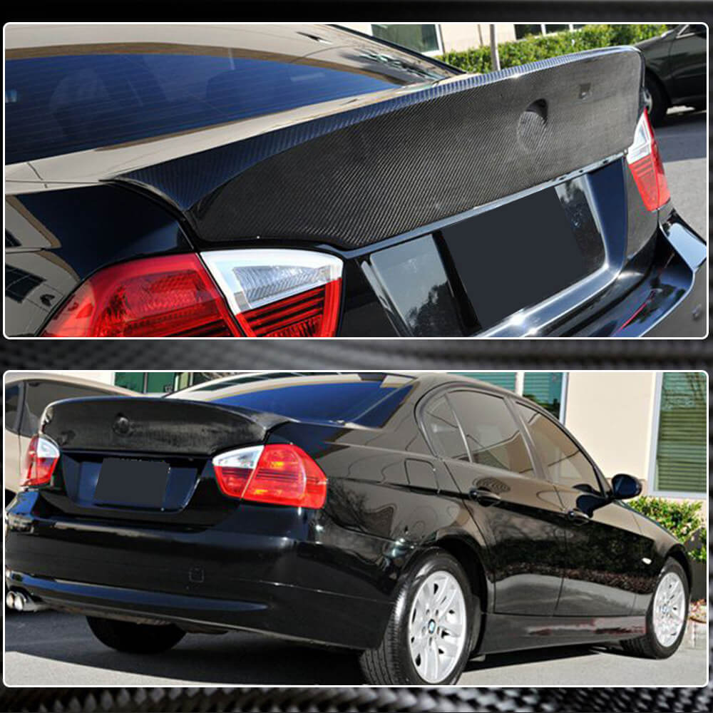 BMW 3 Series E90 Pre-LCI 2005-2008 Rear Trunk Spoiler Carbon Fiber-Ahacarbon
