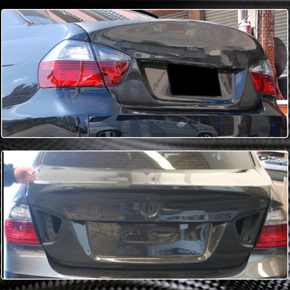 BMW 3 Series E90 M3 Pre-LCI 2005-2008 Rear Trunk Lid Cover Carbon Fiber-Ahacarbon