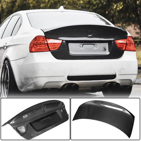 For BMW 3 Series E90 Sedan LCI Carbon Fiber Rear Taigate Trunk Lid Cover | 325I 328I 330I 335I M3-Ahacarbon