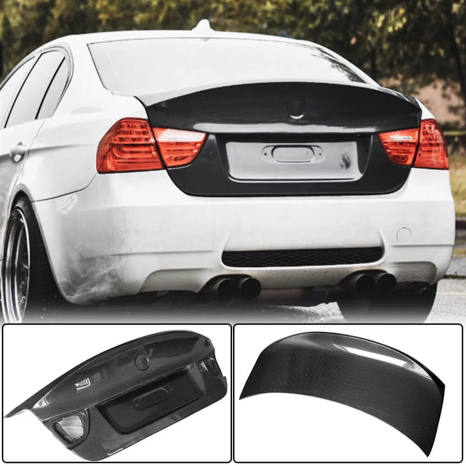 For BMW 3 Series E90 Sedan LCI Carbon Fiber Rear Taigate Trunk Lid Cover | 325I 328I 330I 335I M3-Ahacarbon