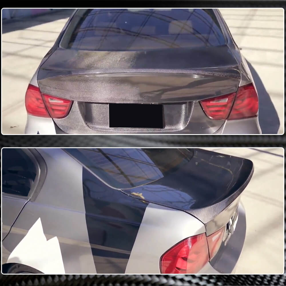 For BMW 3 Series E90 Sedan LCI Carbon Fiber Rear Taigate Trunk Lid Cover | 325I 328I 330I 335I M3-Ahacarbon