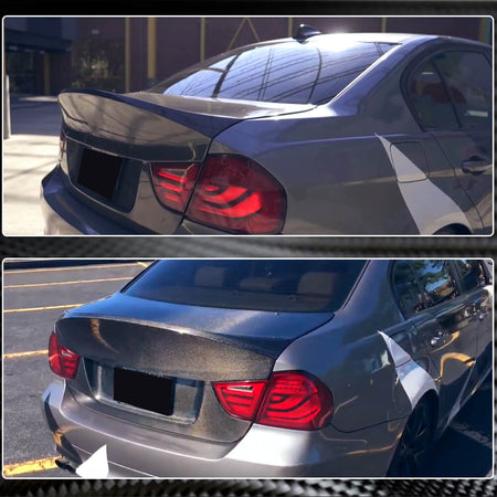 For BMW 3 Series E90 Sedan LCI Carbon Fiber Rear Taigate Trunk Lid Cover | 325I 328I 330I 335I M3-Ahacarbon