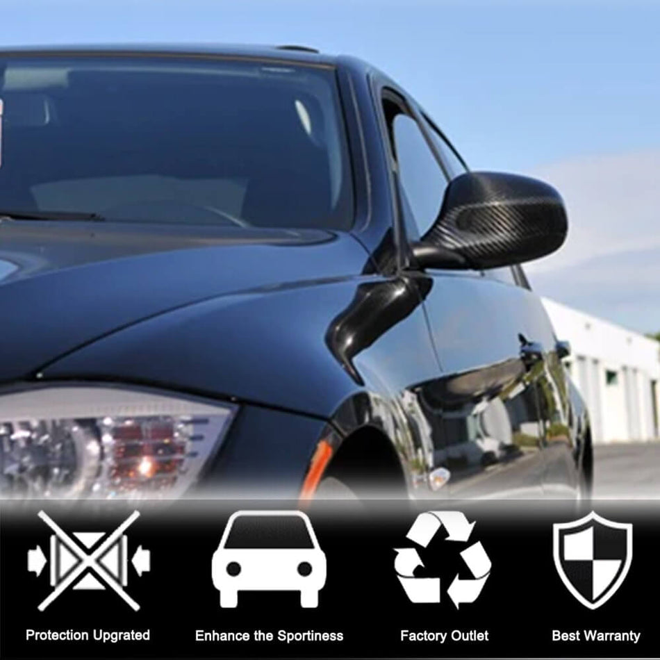 BMW 3 Series E90 E91 LCI 2009-2012 Mirror Covers Pair Carbon Fiber-Ahacarbon