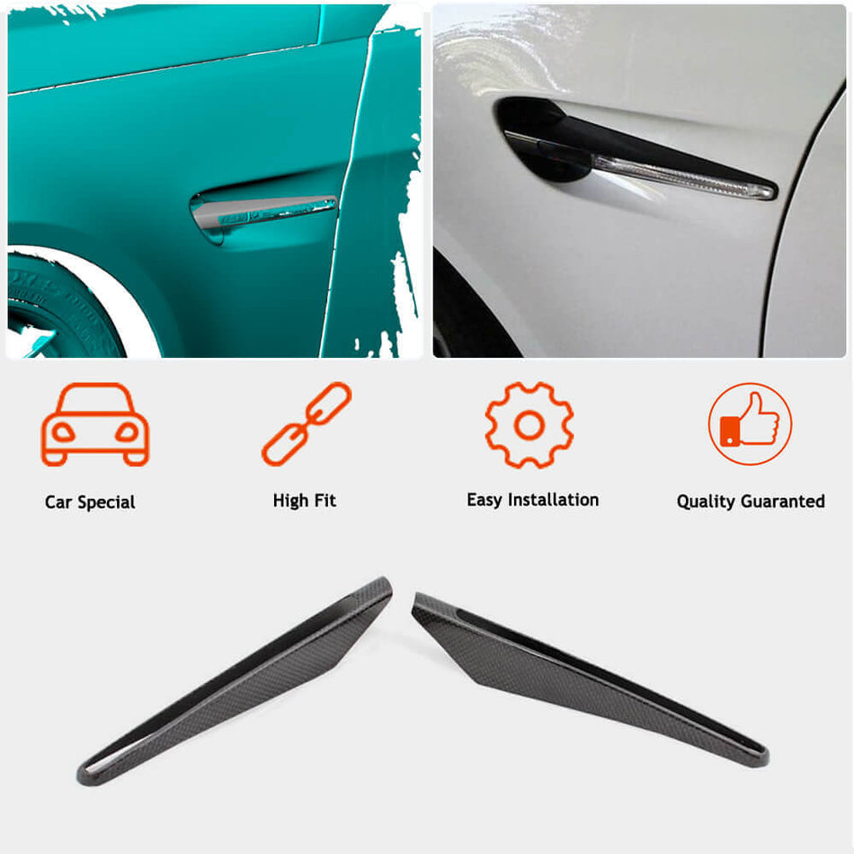 BMW 3 Series E90 E92 E93 M3 2008-2013 Air Vent Fender Cover Dry Carbon Fiber-Ahacarbon