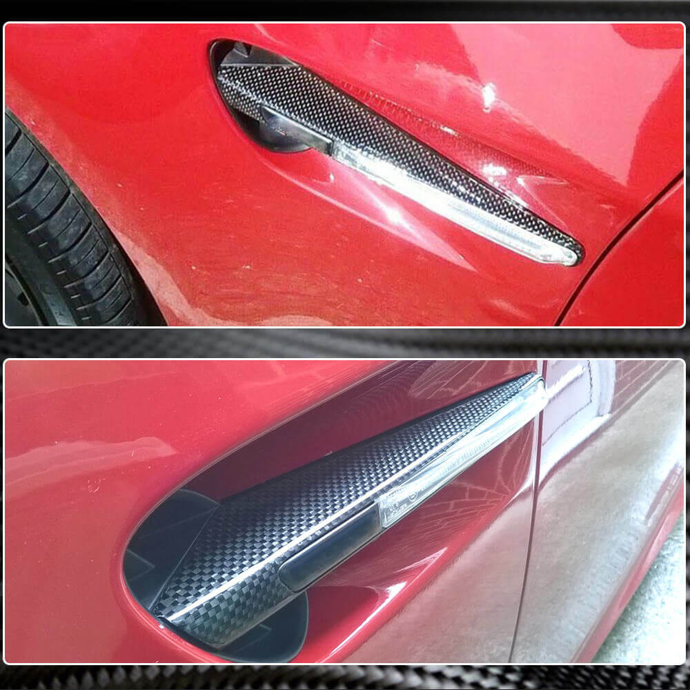 BMW 3 Series E90 E92 E93 M3 2008-2013 Air Vent Fender Cover Dry Carbon Fiber-Ahacarbon