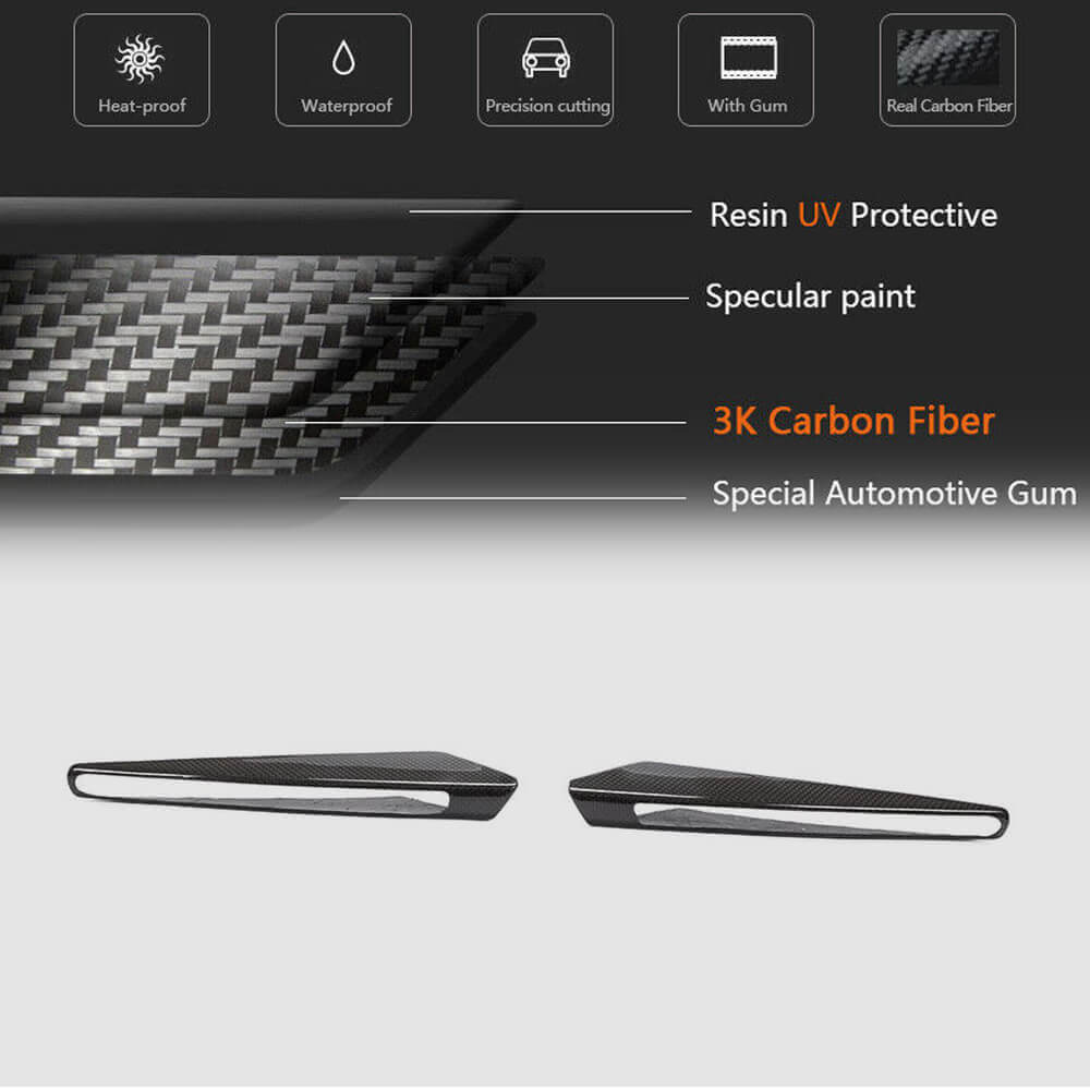 BMW 3 Series E90 E92 E93 M3 2008-2013 Air Vent Fender Cover Dry Carbon Fiber-Ahacarbon